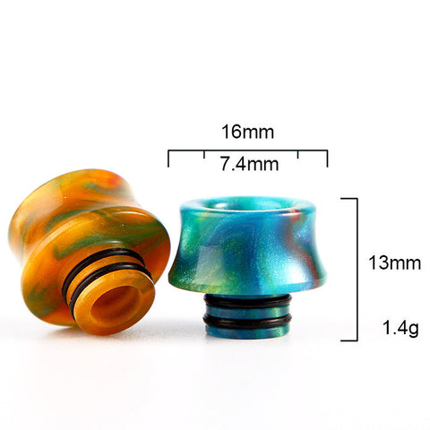 Large Resin Twin O' Ring Wide Bore 510 Drip Tips (RES024)