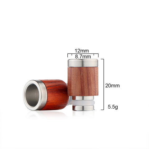 Stainless Steel & Wood Wide Bore Drip Tips (WD016)