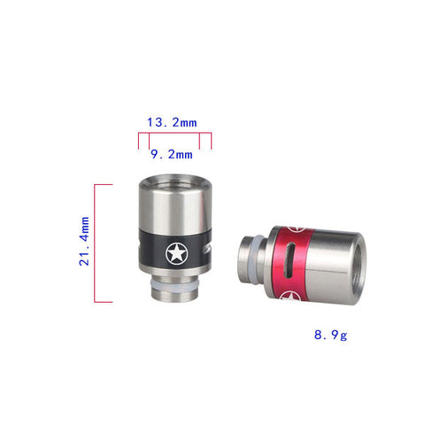 Aluminium & Stainless Steel Captain America Adjustable Air Flow Wide Bore Drip Tips (AIR009)
