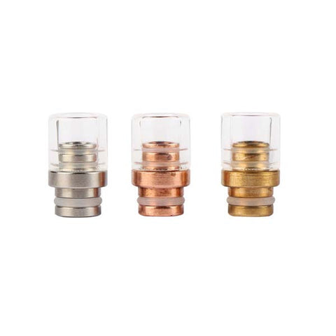 Short Metal & Glass Wide Bore Drip Tips (GLS001)