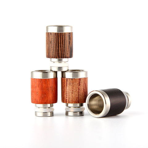 Stainless Steel & Wood Wide Bore Drip Tips (WD016)