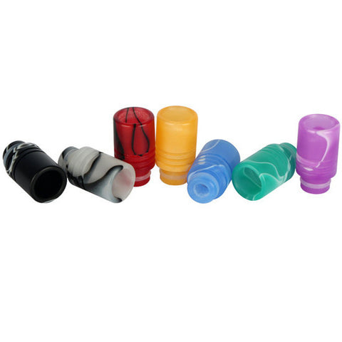 Acrylic Colourful Skinny Wide Bore Drip Tips (PLA033)