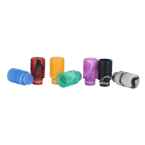 Acrylic Colourful Skinny Wide Bore Drip Tips (PLA033)