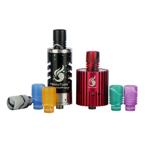 Acrylic Colourful Skinny Wide Bore Drip Tips (PLA033)