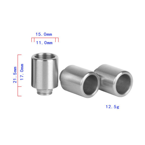 Smooth "Extra Wide" Bore Stainless Steel Drip Tip (SS053)