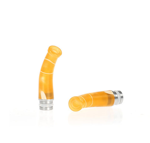 Long Acrylic & Stainless Steel Curved Drip Tips (XL007)