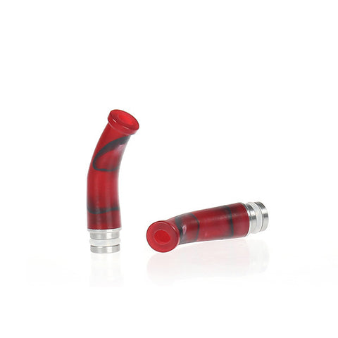 Long Acrylic & Stainless Steel Curved Drip Tips (XL007)