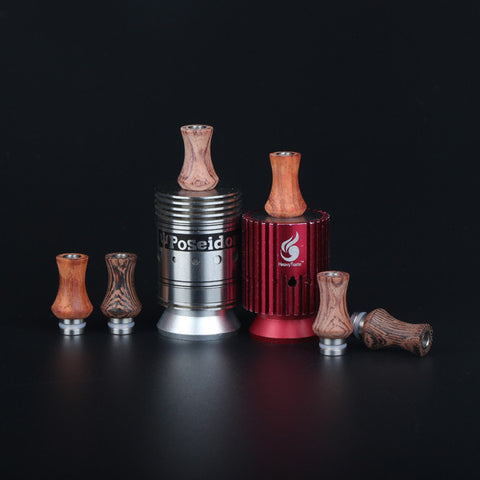 Stainless Steel & Wood Vase Design Drip Tips (WD012)