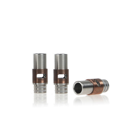 Stainless Steel & Brass Or Copper Dual Hole Adjustable Air Flow Wide Bore Drip Tips (AIR005)