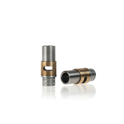 Stainless Steel & Brass Or Copper Dual Hole Adjustable Air Flow Wide Bore Drip Tips (AIR005)