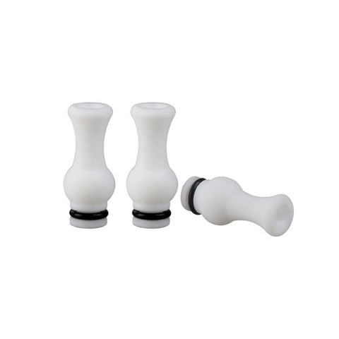 White Ming Vase Design PTFE Wide Bore Drip Tip (TEF004)