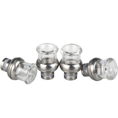Stumpy Glass & Stainless Steel Bowl Design Wide Bore Drip Tip (GLS025 ...