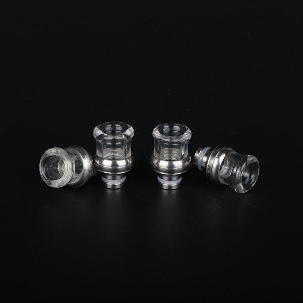 Stumpy Glass & Stainless Steel Bowl Design Wide Bore Drip Tip (GLS025 ...