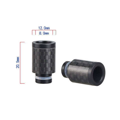 New Style Short Carbon Fibre Wide Bore Drip Tip (CF002)