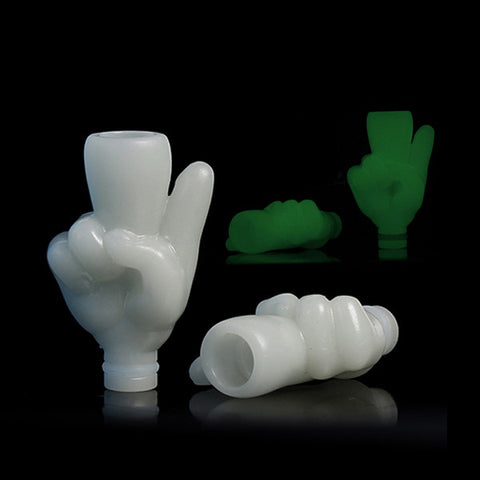 Glow In The Dark Middle Finger, Peace Sign Or Thumb Drip Tips (GLOW004)