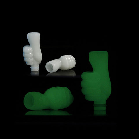 Glow In The Dark Middle Finger, Peace Sign Or Thumb Drip Tips (GLOW004)