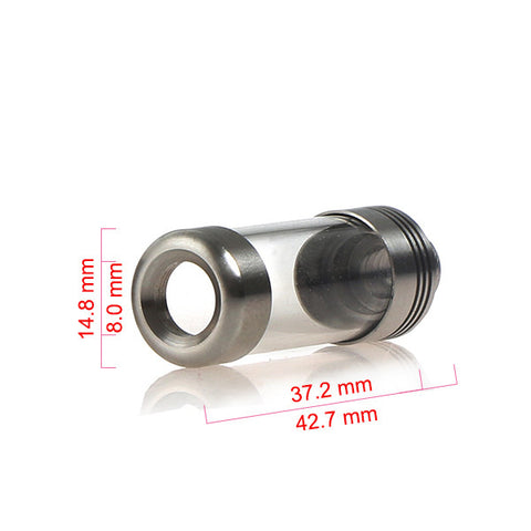 Extra Long Glass & Stainless Steel Capsule Design Wide Bore Drip Tip (GLS006)