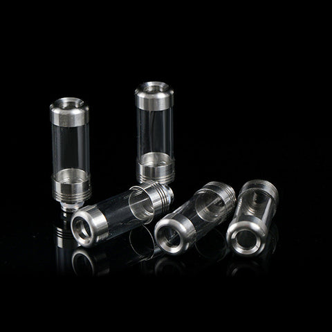 Extra Long Glass & Stainless Steel Capsule Design Wide Bore Drip Tip (GLS006)