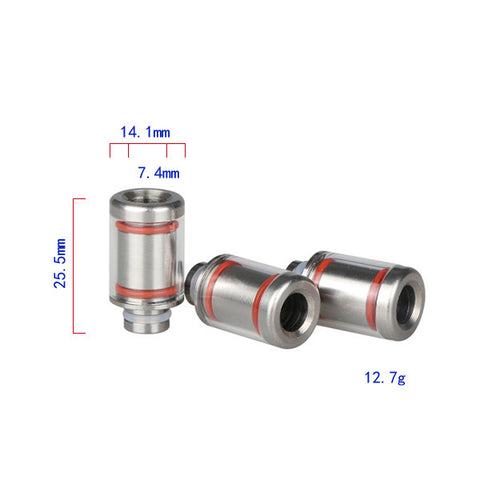 Glass & Stainless Steel Wide Bore Drip Tip - Perfect Match For Kanger Subtank (SS048)