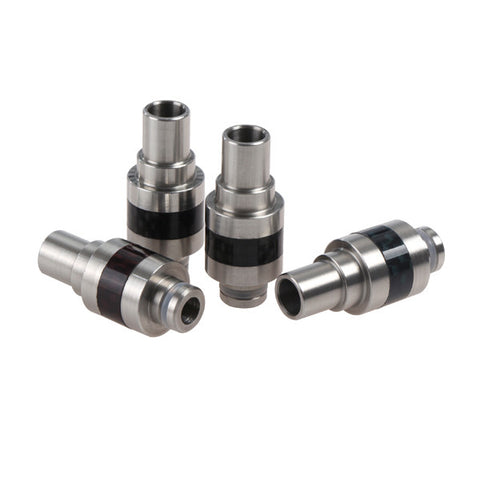 Stepped Style Stainless Steel & Carbon Fibre Wide Bore Drip Tip (CF004)