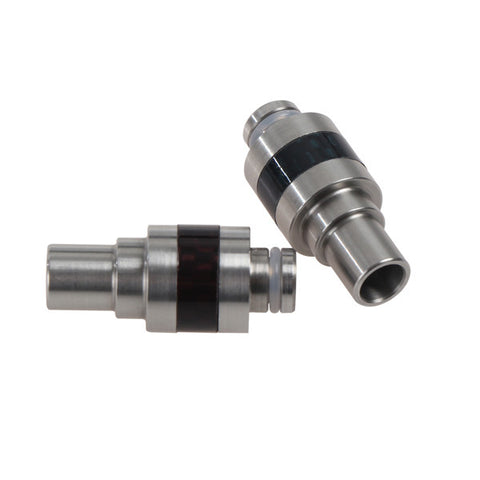 Stepped Style Stainless Steel & Carbon Fibre Wide Bore Drip Tip (CF004)