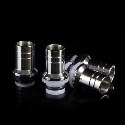 Stainless Steel & Delrin Domed Wide Bore Drip Tips (SS021)