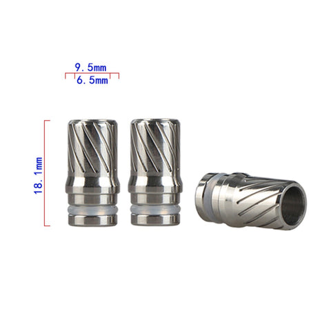 Stumpy Slash Design Stainless Steel Drip Tip (SS038)