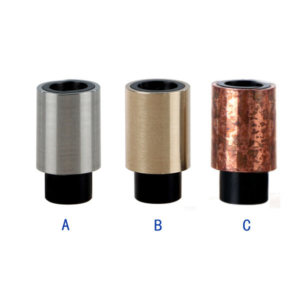 Stainless Steel & Delrin Friction Fit Wide Bore Drip Tips (SS024)