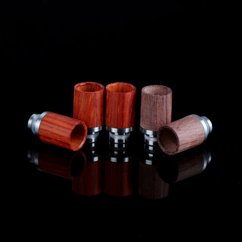 Short Stainless Steel & Wood Wide Bore Drip Tips (WD001)