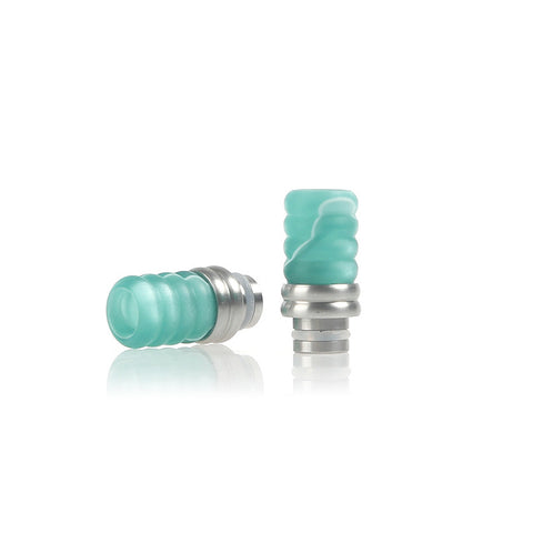 Stainless Steel & Acrylic Ribbed Wide Bore Drip Tips (ACR004)