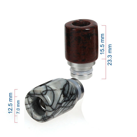 Stone & Stainless Steel Stubby Drip Tips (CER006)