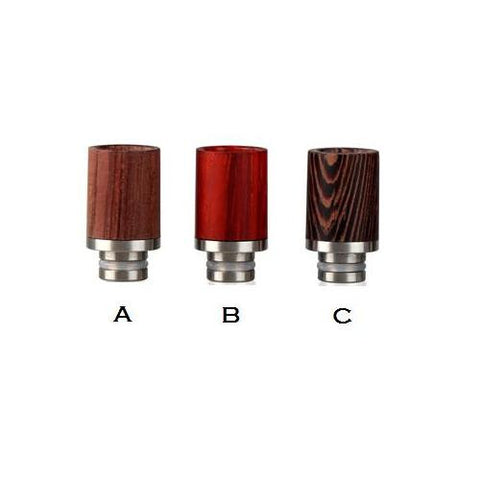 Short Stainless Steel & Wood Wide Bore Drip Tips (WD001)