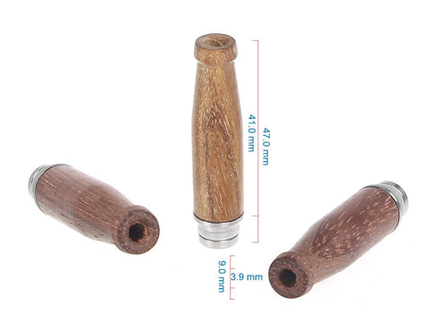 Long Stainless Steel & Wood Drip Tip (WD013)